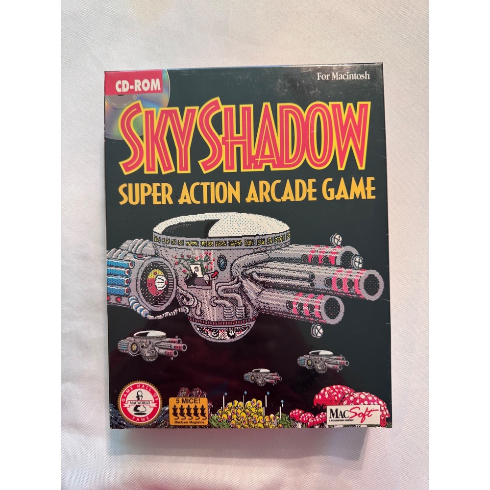 Sky Shadow Super Action Arcade Game MacSoft Macintosh CD-ROM 1994 Sealed Big Box